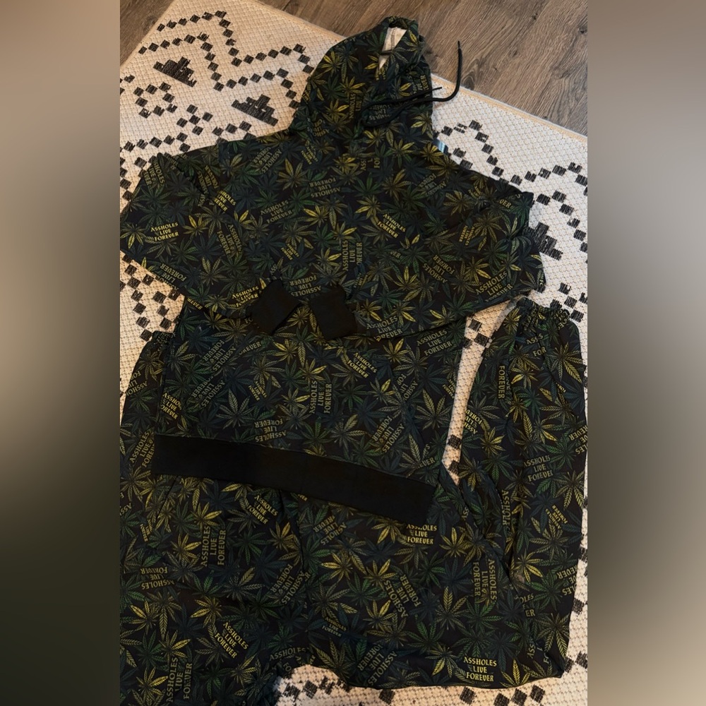 ALF 420 Loud 2 Piece Hoodie & Jogger Sweatsuit Tracksuit Assholes Finegold SML